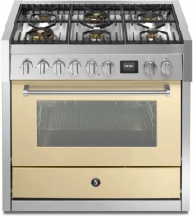 Steel Genesi 90, Rangecooker, 90 cm, Combisteam, Crema, Gaskochfeld, GQ9S-6WCR, mit 5 Jahren Garantie!