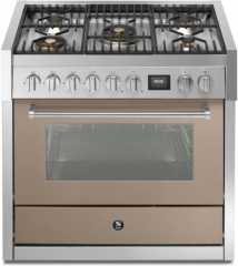 Steel Genesi 90, Rangecooker, 90 cm, Combisteam, Sabbia, Gaskochfeld, GQ9S-4MSA, mit 5 Jahren Garantie!