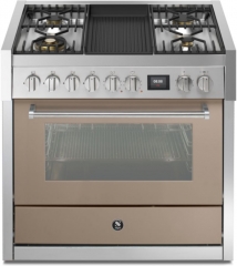 Steel Genesi 90, Rangecooker, 90 cm, Combisteam, Sabbia, Gaskochfeld, GQ9S-4BSA, mit 5 Jahren Garantie!