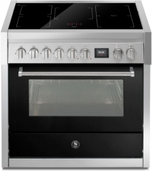 Steel Genesi 90, Rangecooker, 90 cm, Combisteam, Nero, Induktionskochfeld, GQ9S-5FIBA, mit 5 Jahren Garantie!