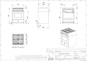 Steel Genesi 70, Rangecooker, 70 cm, Combisteam, Stainless Steel, Gaskochfeld, GQ7S-4SS, mit 5 Jahren Garantie!