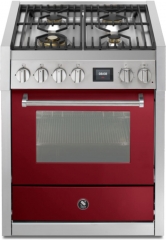 Steel Genesi 70, Rangecooker, 70 cm, Combisteam, Bordeaux, Gaskochfeld, GQ7S-4BR, mit 5 Jahren Garantie!