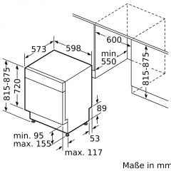 Siemens SN43ES22CE, iQ300, Unterbau-Geschirrspler, 60 cm, Gebrsteter Stahl, EEK: A, mit 5 Jahren Garantie!