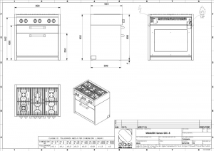 Steel Genesi 90 Cook Unit, Kchenmodul, 90 cm, Nero, Gaskochfeld, GQ9C-6WBA, mit 5 Jahren Garantie!