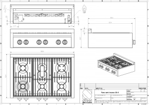 Steel Genesi 90 Cooktop, Einbau-Gaskochfeld, 90 cm, Stainless Steel, GQ9-6W, mit 5 Jahren Garantie!