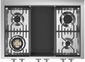 Steel Genesi 90 Cooktop, Einbau-Gaskochfeld, 90 cm, Stainless Steel, GQ9-4T, mit 5 Jahren Garantie!