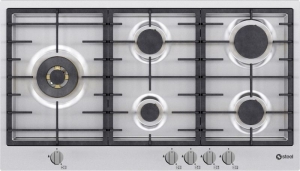 Steel Genesi Hob, Einbau-Gaskochfeld, 90 cm, Stainless Steel, GP9B-5, mit 5 Jahren Garantie!