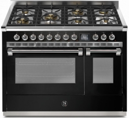 Steel Ascot 120, Rangecooker, 120 cm, Combisteam, Nero, Gaskochfeld, AQ12SF-6MBA, mit 5 Jahren Garantie!