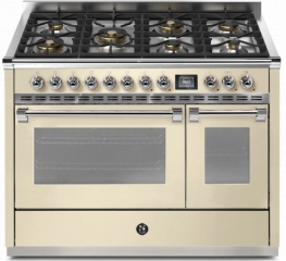 Steel Ascot 120, Rangecooker, 120 cm, Combisteam, Crema, Gaskochfeld, AQ12SF-6MCR, mit 5 Jahren Garantie!