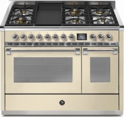 Steel Ascot 120, Rangecooker, 120 cm, Combisteam, Crema, Gaskochfeld, AQ12SF-6TCR, mit 5 Jahren Garantie!