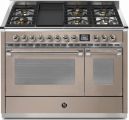 Steel Ascot 120, Rangecooker, 120 cm, Combisteam, Sabbia, Gaskochfeld, AQ12SF-6TSA, mit 5 Jahren Garantie!