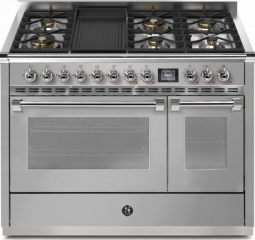 Steel Ascot 120, Rangecooker, 120 cm, Combisteam, Stainless Steel, Gaskochfeld, AQ12SF-6BSS, mit 5 Jahren Garantie!