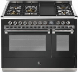 Steel Ascot 120, Rangecooker, 120 cm, Combisteam, Anthracite, Gaskochfeld, AQ12SF-4TMAN, mit 5 Jahren Garantie!