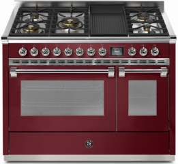 Steel Ascot 120, Rangecooker, 120 cm, Combisteam, Bordeaux, Gaskochfeld, AQ12SF-4BMBR, mit 5 Jahren Garantie!