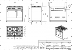 Steel Ascot 100, Rangecooker, 100 cm, Combisteam, Stainless Steel, Gaskochfeld, AQ10SF-6WSS, mit 5 Jahren Garantie!