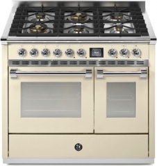 Steel Ascot 100, Rangecooker, 100 cm, Combisteam, Crema, Gaskochfeld, AQ10SF-6WCR, mit 5 Jahren Garantie!