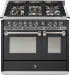 Steel Ascot 100, Rangecooker, 100 cm, Combisteam, Anthracite, Gaskochfeld, AQ10SF-4MAN, mit 5 Jahren Garantie!