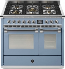 Steel Ascot 100, Rangecooker, 100 cm, Combisteam, Celeste, Gaskochfeld, AQ10SF-4MCE, mit 5 Jahren Garantie!