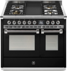 Steel Ascot 100, Rangecooker, 100 cm, Combisteam, Nero, Gaskochfeld, AQ10SF-4TBA, mit 5 Jahren Garantie!