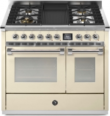 Steel Ascot 100, Rangecooker, 100 cm, Combisteam, Crema, Gaskochfeld, AQ10SF-4BCR, mit 5 Jahren Garantie!