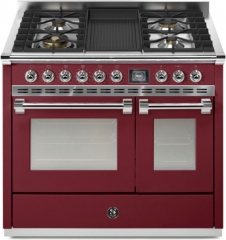 Steel Ascot 100, Rangecooker, 100 cm, Combisteam, Bordeaux, Gaskochfeld, AQ10SF-4BBR, mit 5 Jahren Garantie!