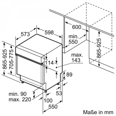 Siemens SX53ES22CE, iQ300, Teilintegrierter Geschirrspler, 60 cm, Gebrsteter Stahl, EEK: A, mit 5 Jahren Garantie!