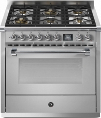 Steel Ascot 90, Rangecooker, 90 cm, Combisteam, Stainless Steel, Gaskochfeld, AQ9S-6WSS, mit 5 Jahren Garantie!