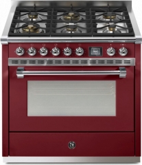 Steel Ascot 90, Rangecooker, 90 cm, Combisteam, Bordeaux, Gaskochfeld, AQ9S-6WBR, mit 5 Jahren Garantie!