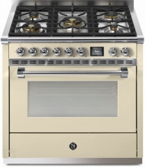 Steel Ascot 90, Rangecooker, 90 cm, Combisteam, Crema, Gaskochfeld, AQ9S-4MCR, mit 5 Jahren Garantie!