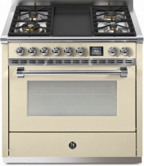 Steel Ascot 90, Rangecooker, 90 cm, Combisteam, Crema, Gaskochfeld, AQ9S-4TCR, mit 5 Jahren Garantie!