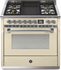 Steel Ascot 90, Rangecooker, 90 cm, Combisteam, Crema, Gaskochfeld, AQ9S-4BCR, mit 5 Jahren Garantie!