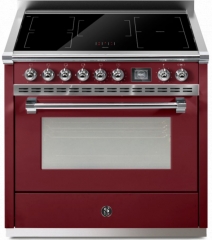 Steel Ascot 90, Rangecooker, 90 cm, Combisteam, Bordeaux, Induktionskochfeld, AQ9S-5FIBR, mit 5 Jahren Garantie!