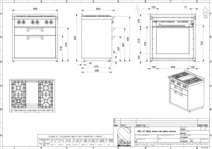 Steel Ascot 90 Cook Unit, Kchenmodul, 90 cm, Nero, Gaskochfeld, A9C-6WBA, mit 5 Jahren Garantie!