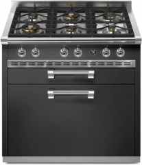 Steel Ascot 90 Cook Unit, Kchenmodul, 90 cm, Anthracite, Gaskochfeld, A9C-6WAN, mit 5 Jahren Garantie!