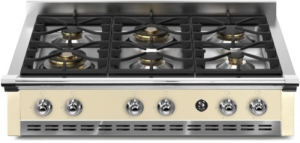 Steel Ascot 90 Cooktop, Einbau-Gaskochfeld, 90 cm, Crema, A9-6WCR, mit 5 Jahren Garantie!