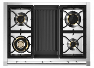 Steel Ascot 90 Cooktop, Einbau-Gaskochfeld, 90 cm, Stainless Steel, A9-4BSS, mit 5 Jahren Garantie!