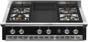 Steel Ascot 90 Cooktop, Einbau-Gaskochfeld, 90 cm, Nero, A9-4BBA, mit 5 Jahren Garantie!