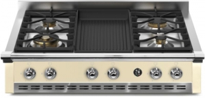 Steel Ascot 90 Cooktop, Einbau-Gaskochfeld, 90 cm, Crema, A9-4BCR, mit 5 Jahren Garantie!