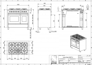 Steel Enfasi 100, Rangecooker, 100 cm, Multifunktionsbackofen, Anthracite, Gaskochfeld, EQ10FF-6AN, mit 5 Jahren Garantie!