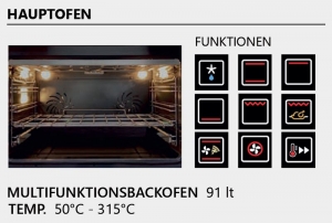 Steel Enfasi 90, Rangecooker, 90 cm, Multifunktionsbackofen, Stainless Steel, Gaskochfeld, EQ9F-6SS, mit 5 Jahren Garantie!