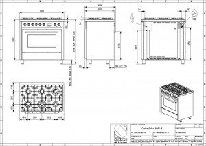 Steel Enfasi 90, Rangecooker, 90 cm, Multifunktionsbackofen, Stainless Steel, Gaskochfeld, EQ9F-6SS, mit 5 Jahren Garantie!