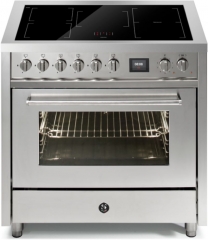 Steel Enfasi 90, Rangecooker, 90 cm, Multifunktionsbackofen, Stainless Steel, Induktionskochfeld, EQ9F-5FISS, mit 5 Jahren Garantie!