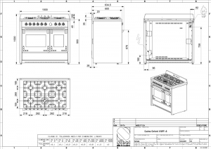 Steel Oxford 100, Rangecooker, 100 cm, Multifunktionsbackofen, Nero Fumo, Gaskochfeld, X10FF-6NF, mit 5 Jahren Garantie!