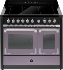 Steel Oxford 100, Rangecooker, 100 cm, Multifunktionsbackofen, Ametista, Induktionskochfeld, X10FF-5FIAA, mit 5 Jahren Garantie!