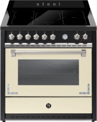 Steel Oxford 90, Rangecooker, 90 cm, Multifunktionsbackofen, Crema, Induktionskochfeld, X9F-5FICR, mit 5 Jahren Garantie!