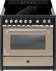 Steel Oxford 90, Rangecooker, 90 cm, Multifunktionsbackofen, Sabbia, Induktionskochfeld, X9F-5FISA, mit 5 Jahren Garantie!