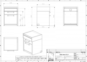 Steel Genesi Modular System, Arbeitstisch, 70 cm, Stainless Steel, GQ7C-PSS, mit 5 Jahren Garantie!