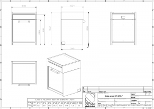 Steel Genesi Modular System, Arbeitstisch, 70 cm, Crema, GQ7S-PCR, mit 5 Jahren Garantie!