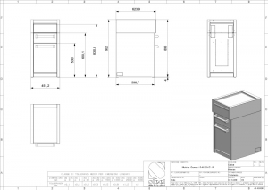 Steel Genesi Modular System, Arbeitstisch, 45 cm, Stainless Steel, GQ4C-PSS, mit 5 Jahren Garantie!