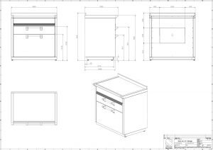 Steel Ascot Modular System, Arbeitstisch, 90 cm, Stainless Steel, A9C-PSS, mit 5 Jahren Garantie!